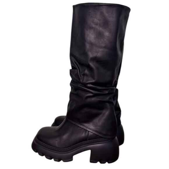 Free People Lana Lug Sole Foldover Boots NEW Black Size 10 - Picture 4 of 10